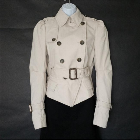 BCBG MAXAZRIA Vapor Short Trench Coat - Picture 2 of 10